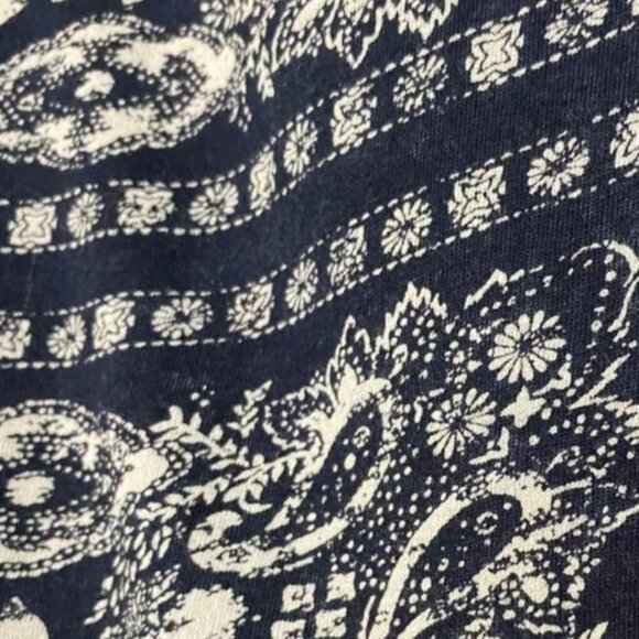 Tommy Jeans Bandana Print Logo Tee Navy Blue Graphic T-Shirt Size XS - Picture 6 of 11